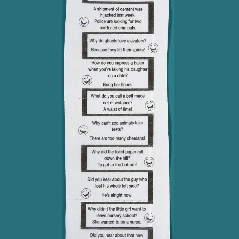 Toilettenpapier mit lustigen Texten