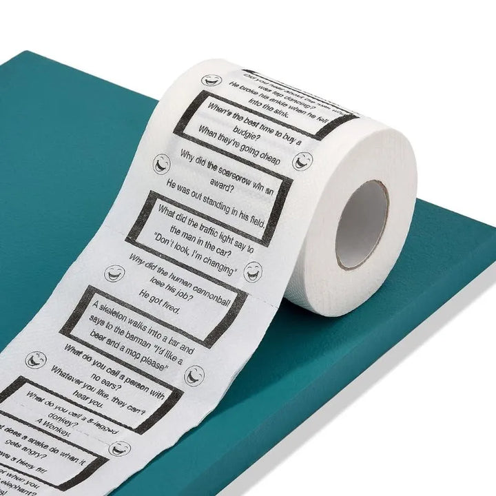 Toilettenpapier mit lustigen Texten