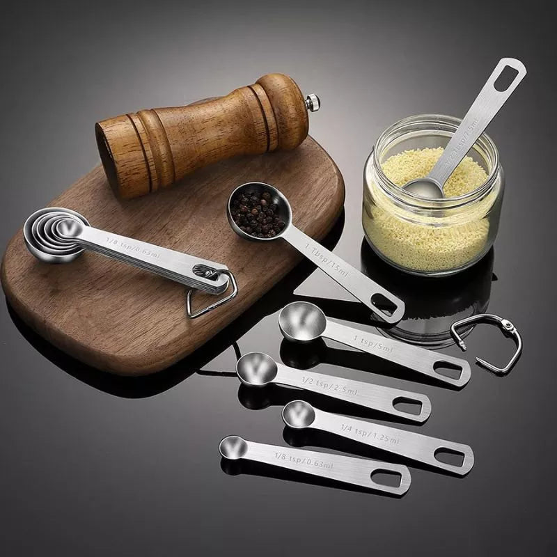 Schlüsselanhänger mit 6 Messlöffeln