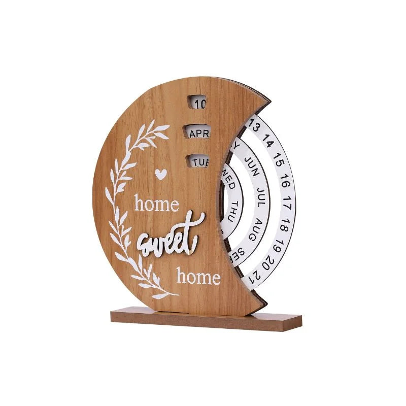 Drehkalender aus Holz „Home Sweet Home“
