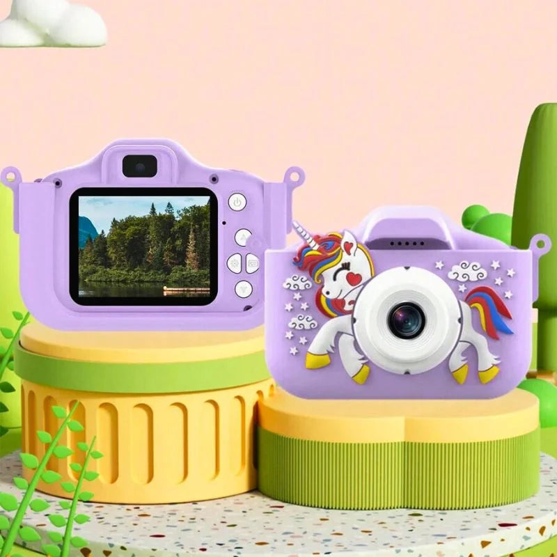 Smart Fun Einhorn Kinderkamera 96 MP 2,0 Zoll Bildschirm 64 GB SD 1080P HD