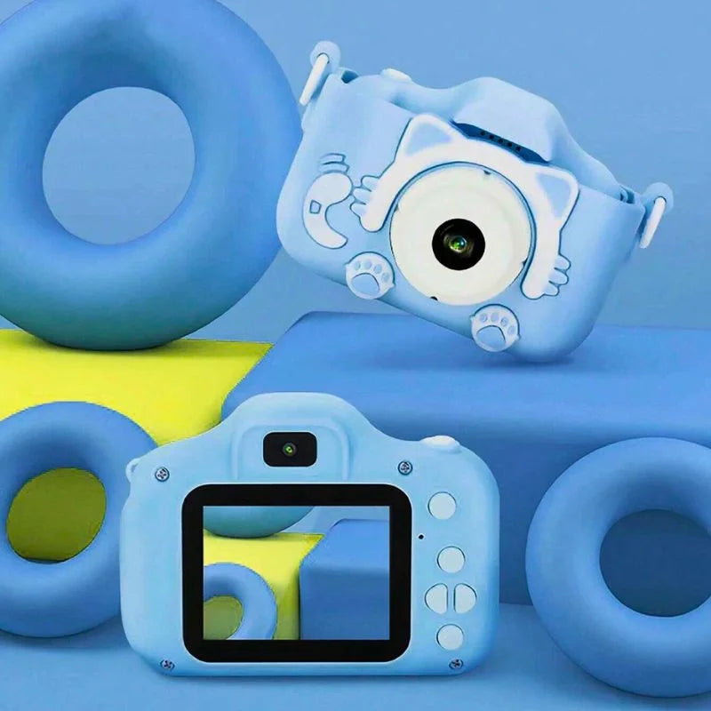 Smart Fun Kinderkamera, Blau, 96 MP, 2,0-Zoll-Bildschirm, 64 GB SD, 1080P HD