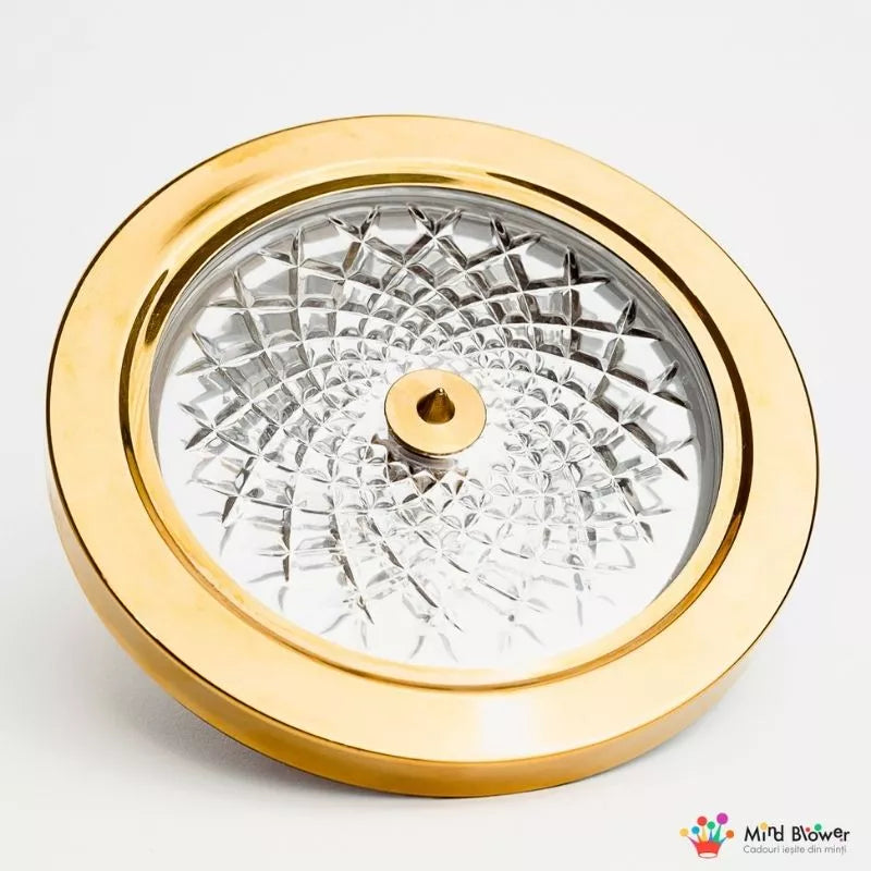 Goldene rotierende Alkoholkaraffe