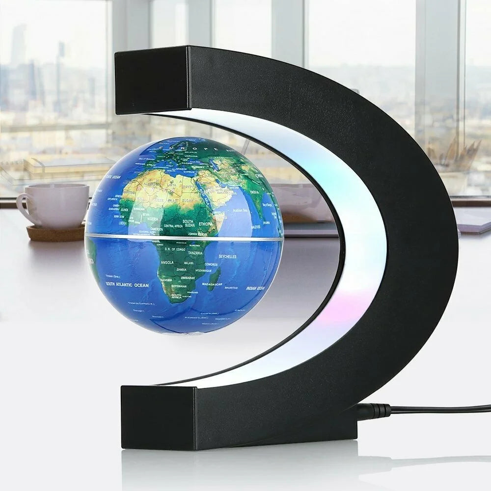 Magnetischer Erdglobus mit Levitation und LED-Hintergrundbeleuchtung Form C