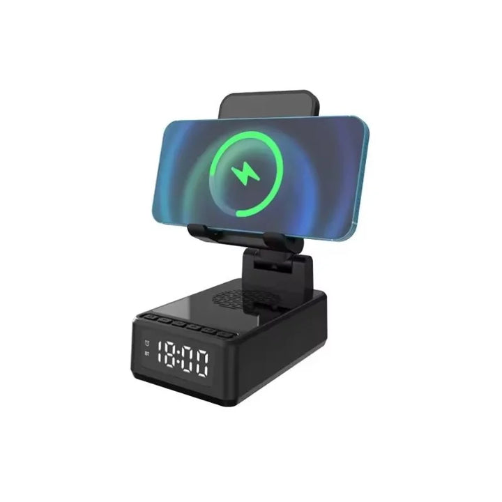 15-W-Wireless-Ladegerät mit Uhr und Lautsprecher