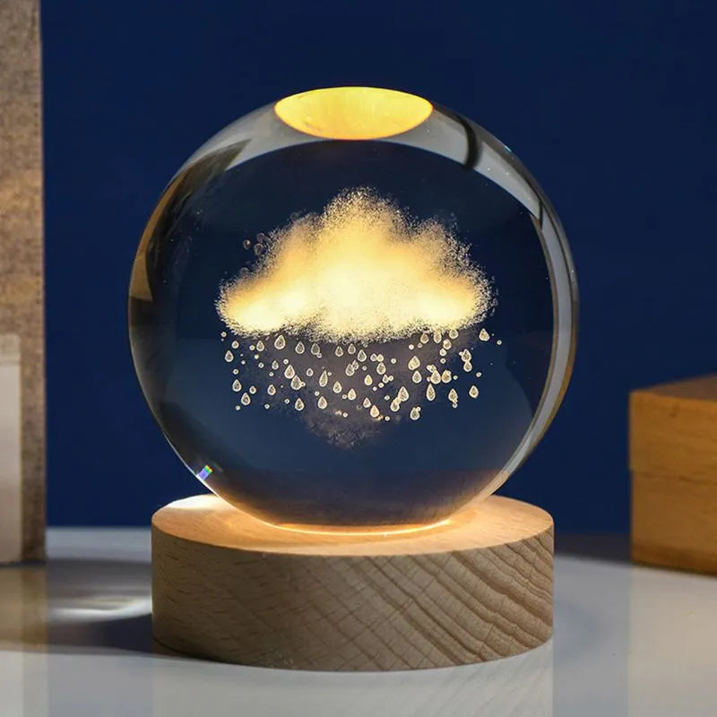 Glaskugel mit einer Wolke