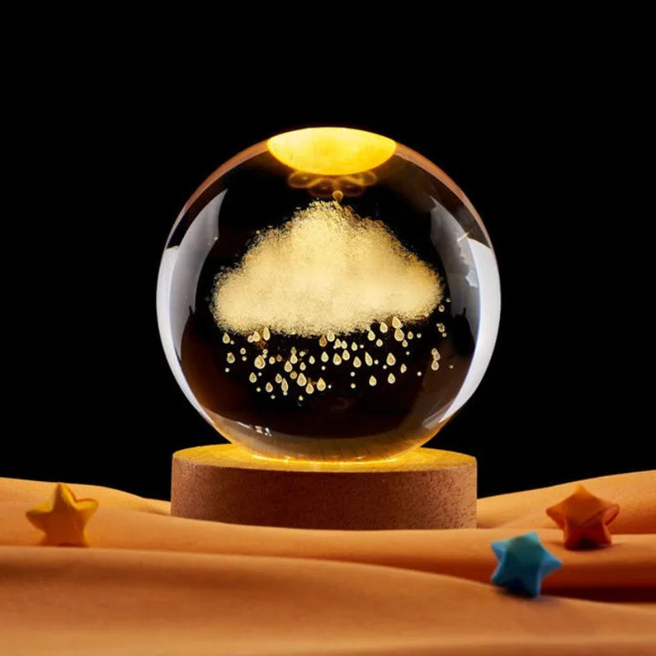 Glaskugel mit einer Wolke