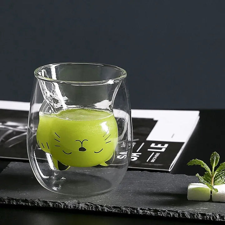 Doppelwandiges Glas „Black Cat“