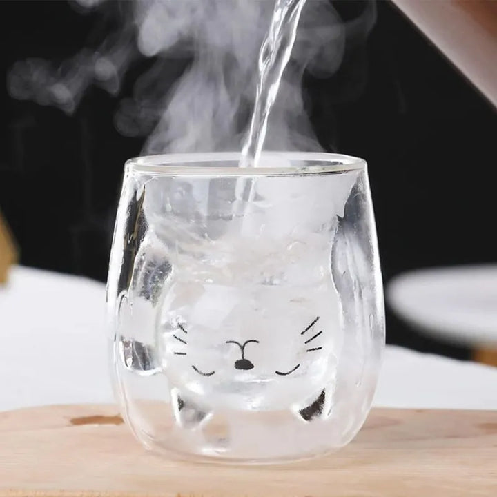 Doppelwandiges Glas „Black Cat“