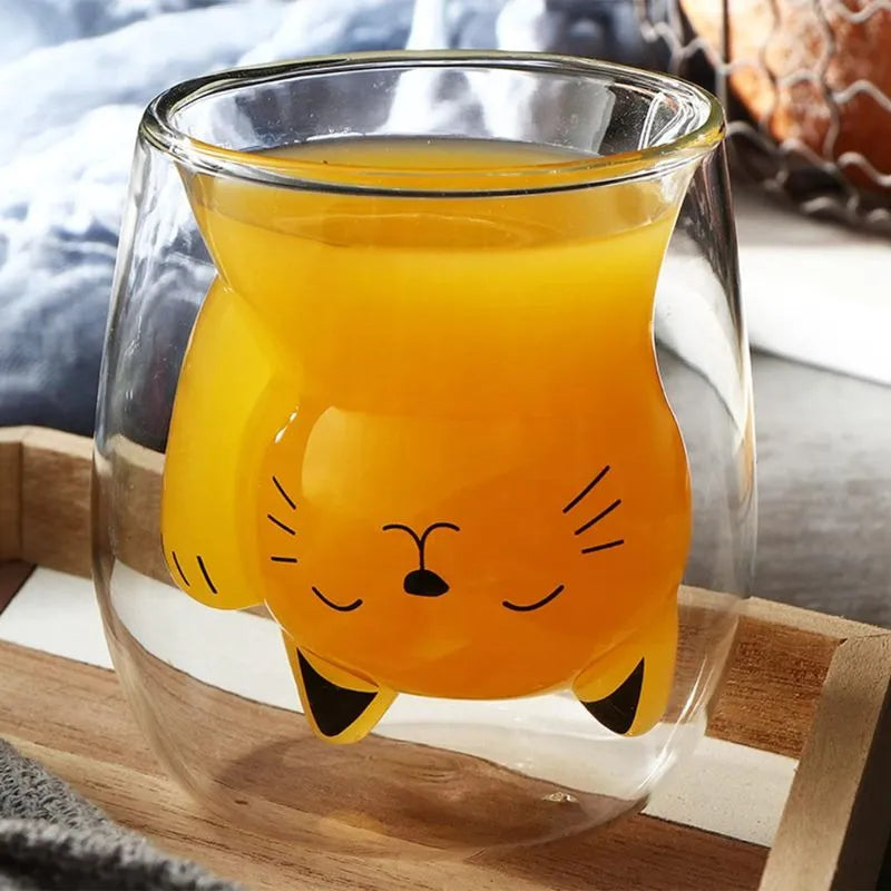 Doppelwandiges Glas „Black Cat“
