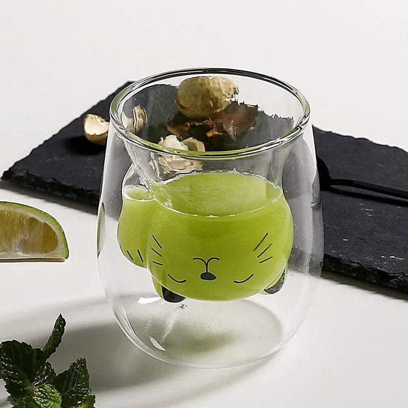 Doppelwandiges Glas „Black Cat“