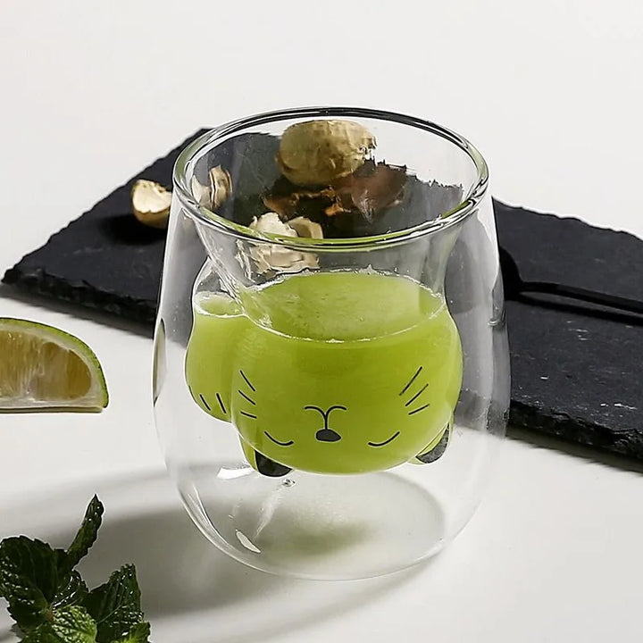 Doppelwandiges Glas „Black Cat“