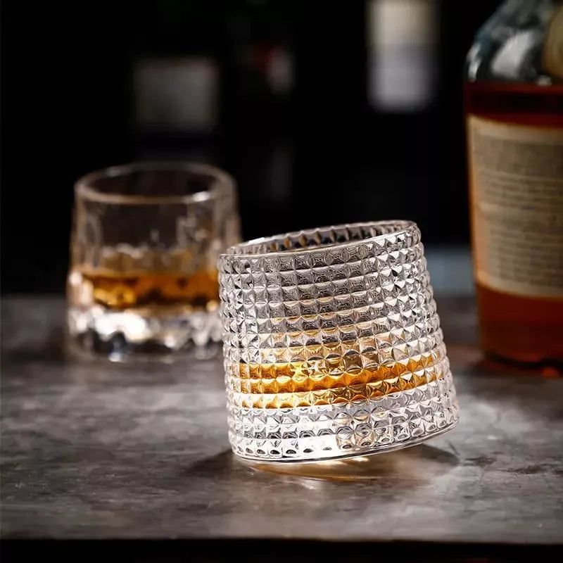 Deluxe rotierendes Diamant-Whiskyglas