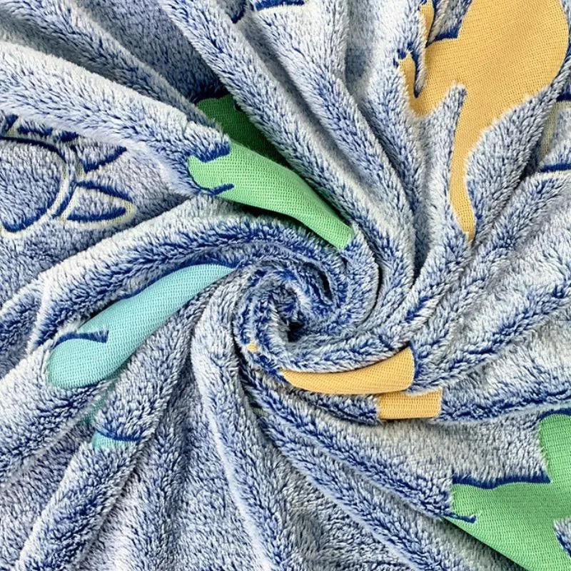 Phosphoreszierende Decke mit Dinosauriern, Flanell, 130 x 150 cm