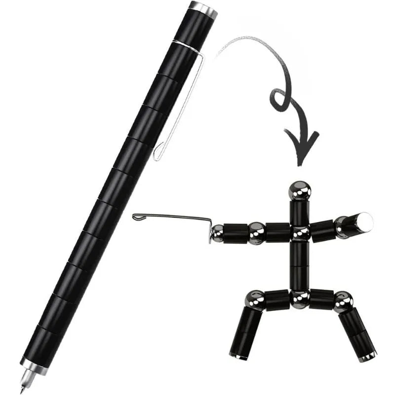 Schwarzer Anti-Stress-Stift mit Magnet