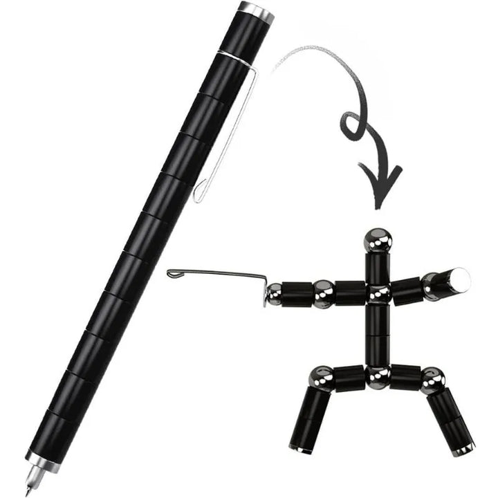 Schwarzer Anti-Stress-Stift mit Magnet