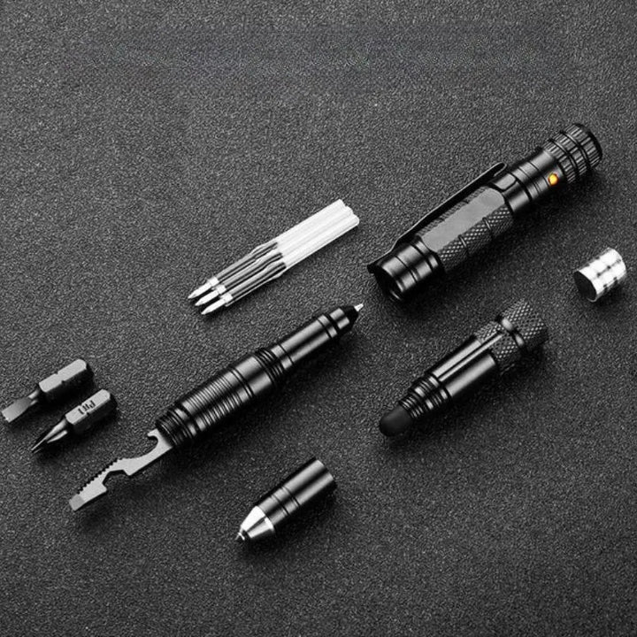 4-in-1 Tactical Pen mit Taschenlampe & ToolPen 007