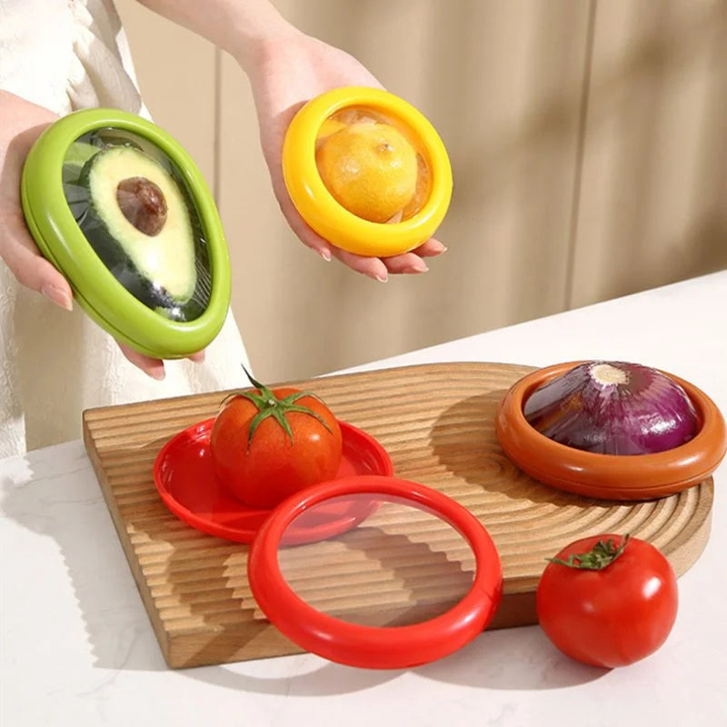 4er-Set wiederverwendbare Obst- und Gemüsedeckel