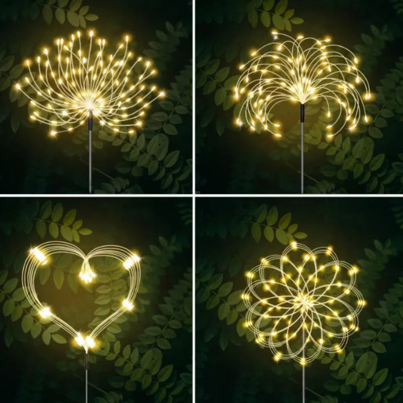 4er Set dekorative Solarlampen mit 320 LEDs