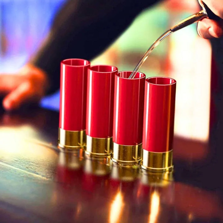Set mit 4 Gläsern im Bullet-Stil