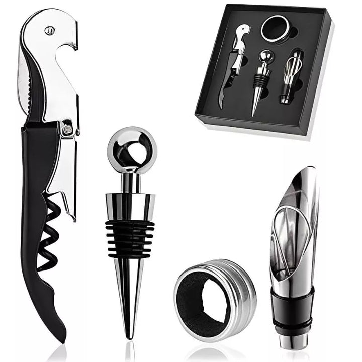 4-in-1-Weinset im Geschenkkarton