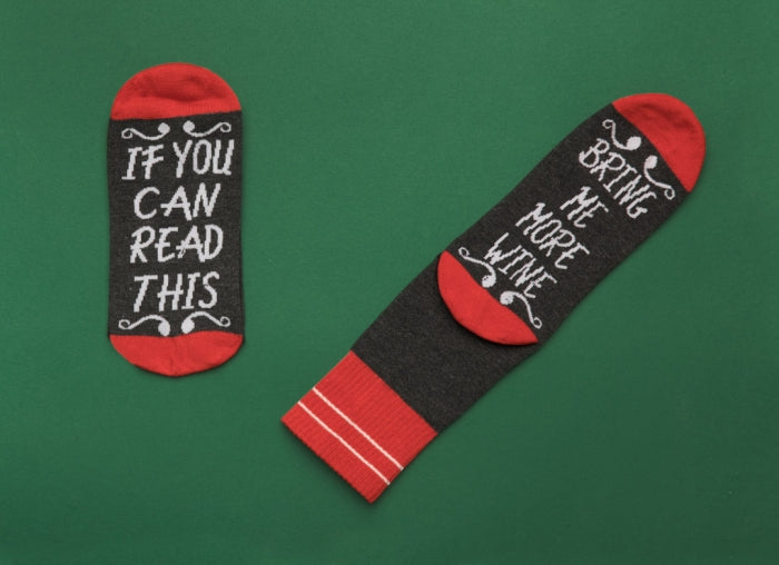 Bring Me Wine Lustige Socken Unisex Größe 37-43