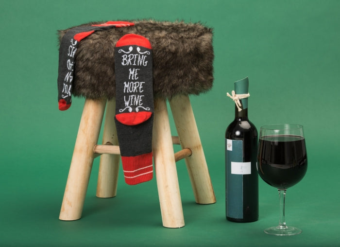 Bring Me Wine Lustige Socken Unisex Größe 37-43