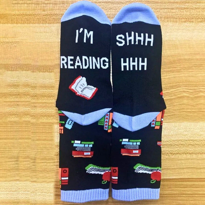Lustige Shhhh, ich lese Socken Größe 40-44