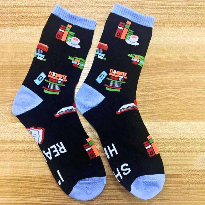 Lustige Shhhh, ich lese Socken Größe 40-44