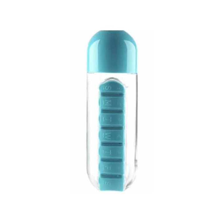 Multifunktionale Wasserflasche mit Tabletfach