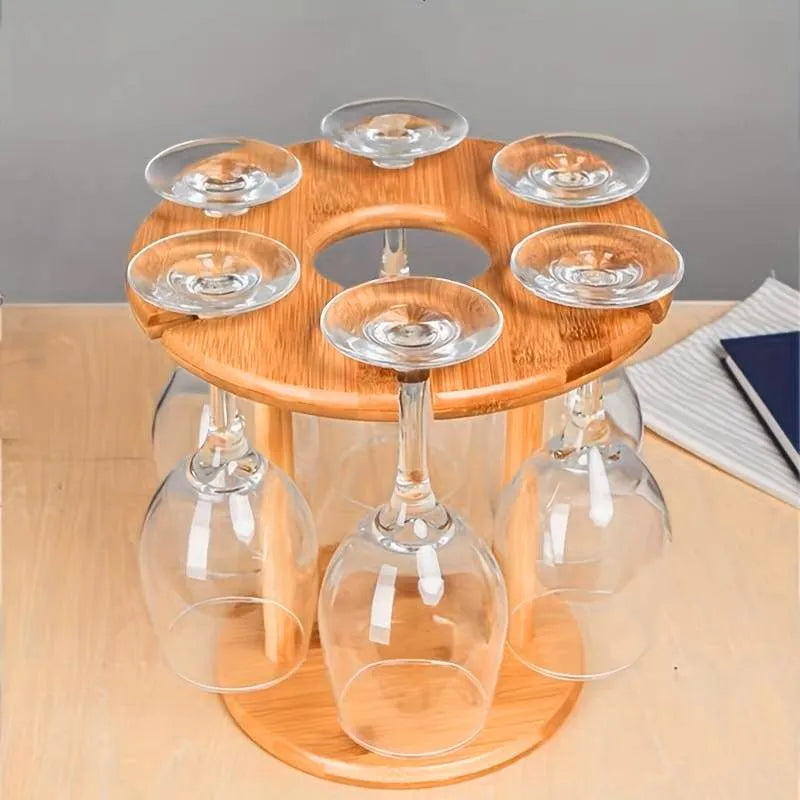Ständer für eine Flasche und 6 Weingläser