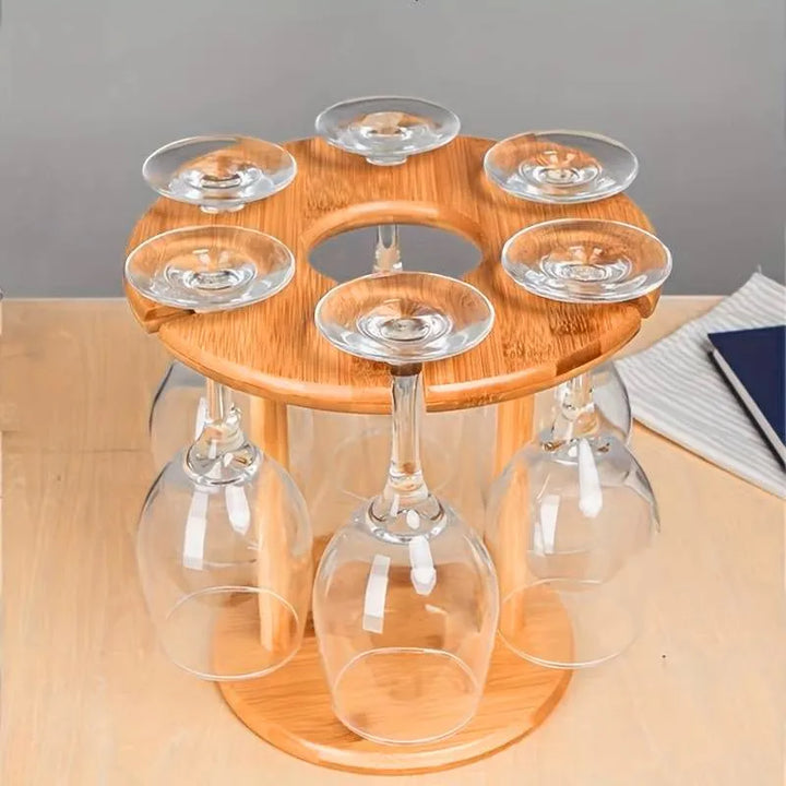 Ständer für eine Flasche und 6 Weingläser