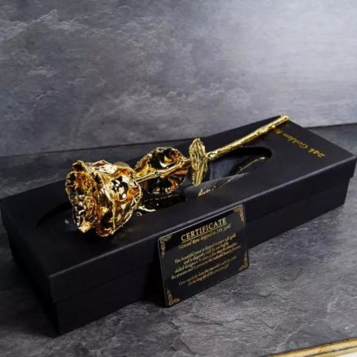 Rose mit 24 Karat Gold überzogen