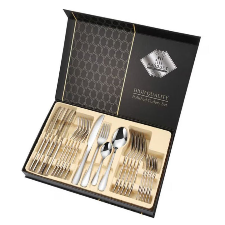 Portugiesisches Silberbesteckset, 24-teilig, Edelstahl