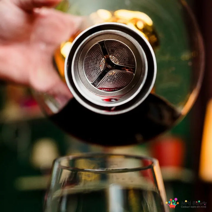 Golden Mountain On Top of the World Geschenkkaraffe mit Reinigungsbällen