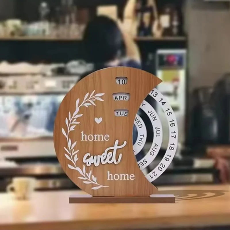 Drehkalender aus Holz „Home Sweet Home“