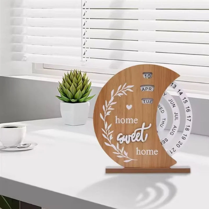 Drehkalender aus Holz „Home Sweet Home“