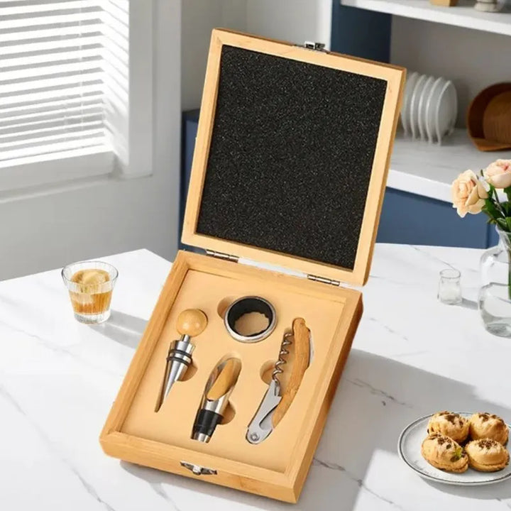 Geschenkbox mit 4 Weinaccessoires