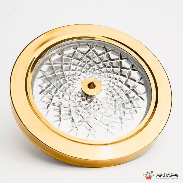 Goldene rotierende Alkoholkaraffe