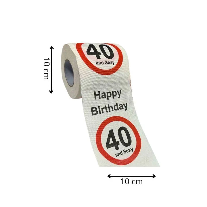Lustiges Toilettenpapier zum 40. Geburtstag