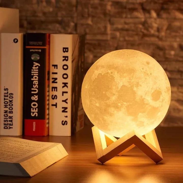 3D LED Mondlampe XL 15cm 16 Farben mit Fernbedienung