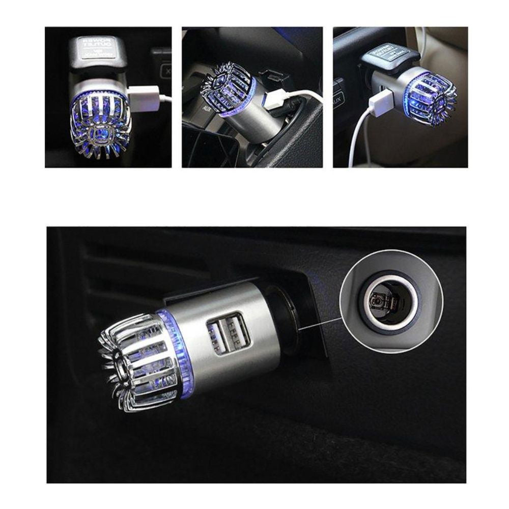 Auto-Luftreiniger mit Dual-Port-USB-Ladegerät