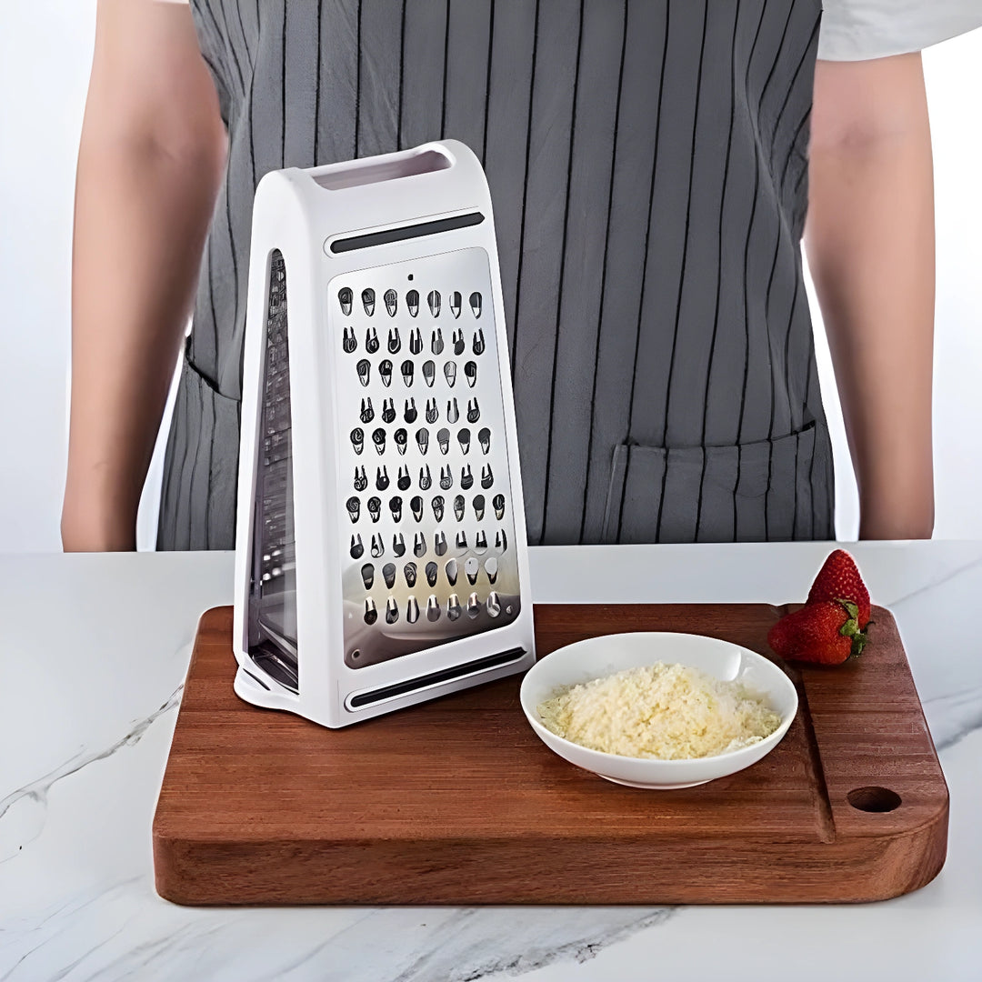 Doppelreibe mit Auffangbehälter