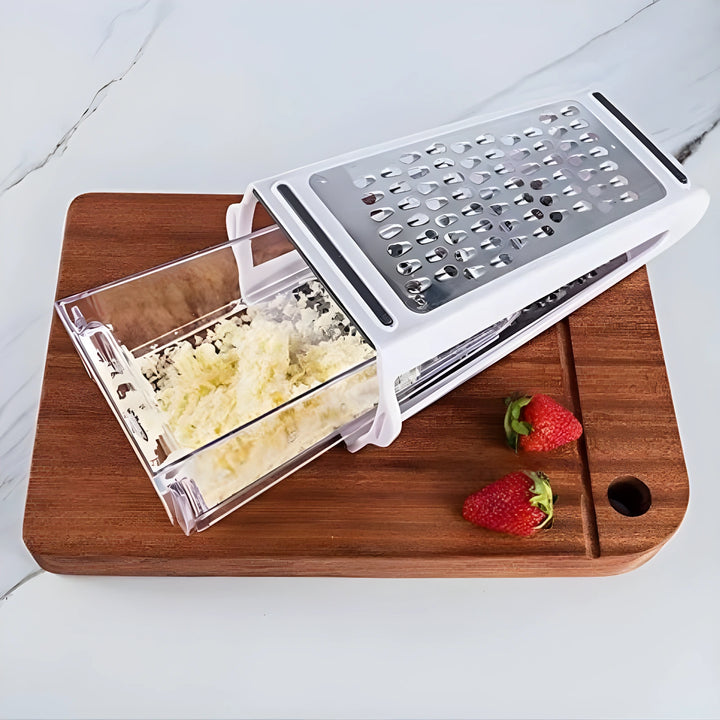 Doppelreibe mit Auffangbehälter