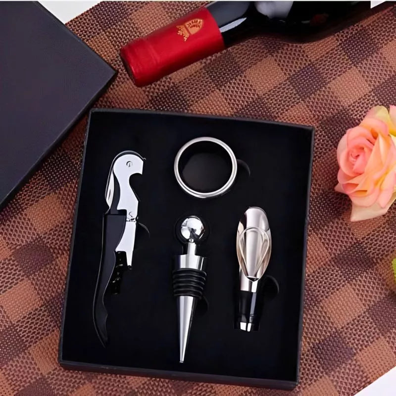 4-in-1-Weinset im Geschenkkarton