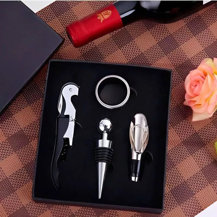 4-in-1-Weinset im Geschenkkarton