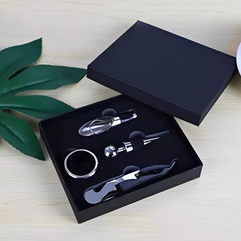 Zestaw do wina 4w1 w pudełku prezentowym-1