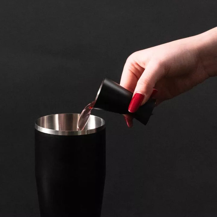 Mixology Cocktail-Shaker-Geschenkset mit 11 Zubehörteilen, 750 ml, Schwarz