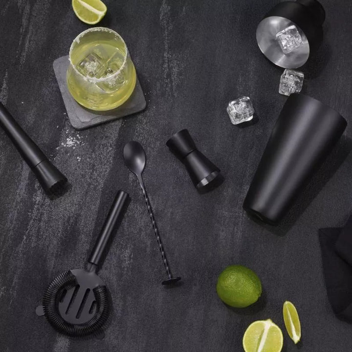 Mixology Cocktail-Shaker-Geschenkset mit 11 Zubehörteilen, 750 ml, Schwarz