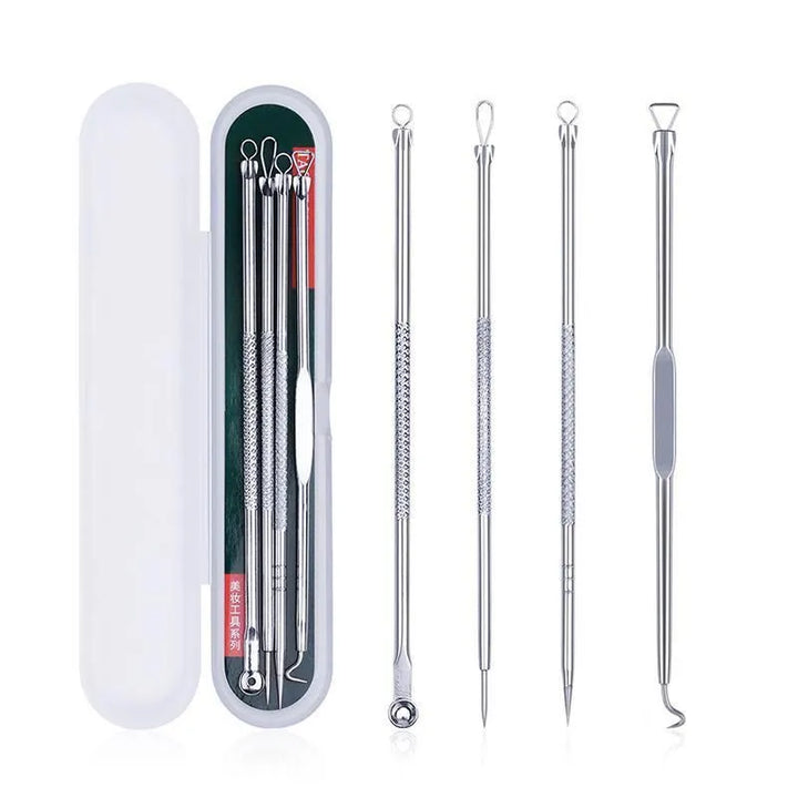 Ein Set von Werkzeugen zum Entfernen von Mitessern und Akne